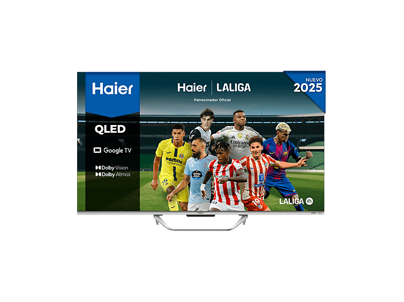 Haier Q80F Series H65Q80FUX Smart TV (Google TV) HDR 4K Direct LED Dolby Atmos-Vision Gaming 120 Hz Plata