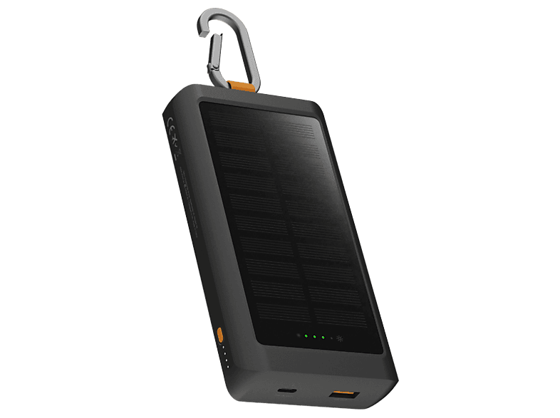 Xtorm Go2 XG2S101 10000 mAh 1x USB-C 1x USB-A 15W Mosquetón y Panel Solar Negro