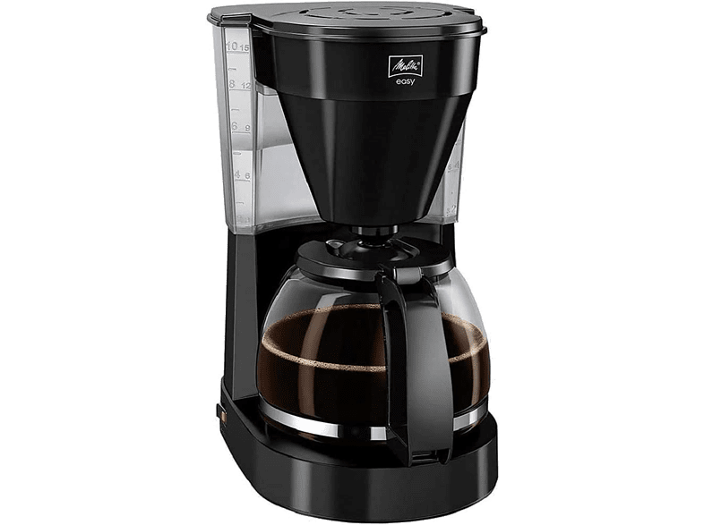 Melitta 1023-02 Easy II 10 Tazas 125 ml Antigoteo Jarra de vidrio Negro