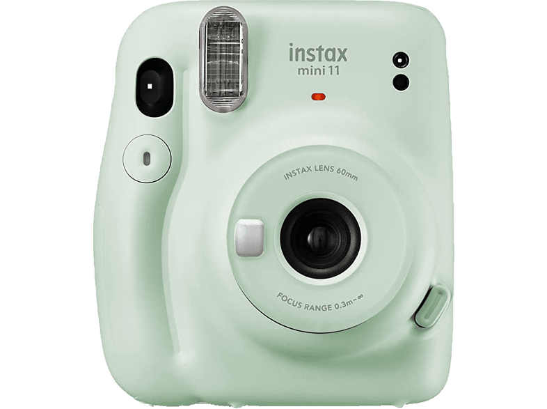 Fujifilm Instax Mini Flash integrado Fotos tamaño tarjeta Verde pastel