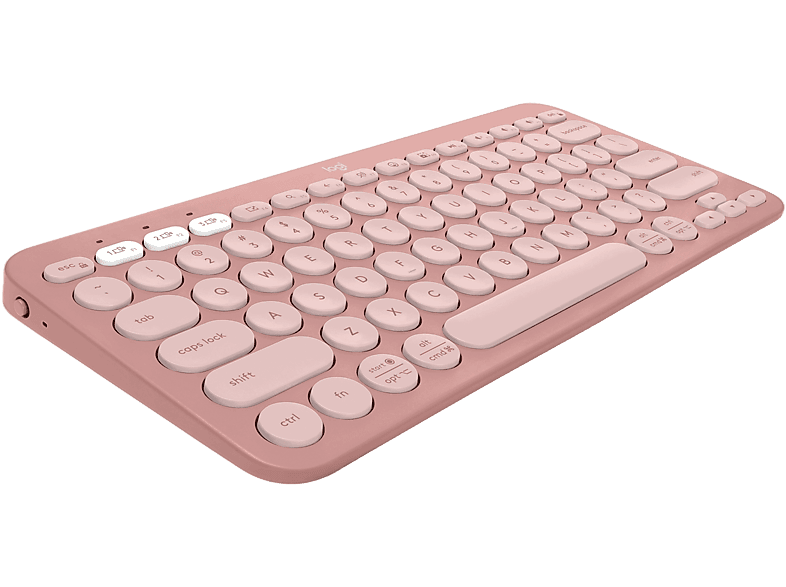 Logitech K380S Bluetooth-USB Multidispositivo Multisistema Teclas programables Teclas de accesos directos Rosa