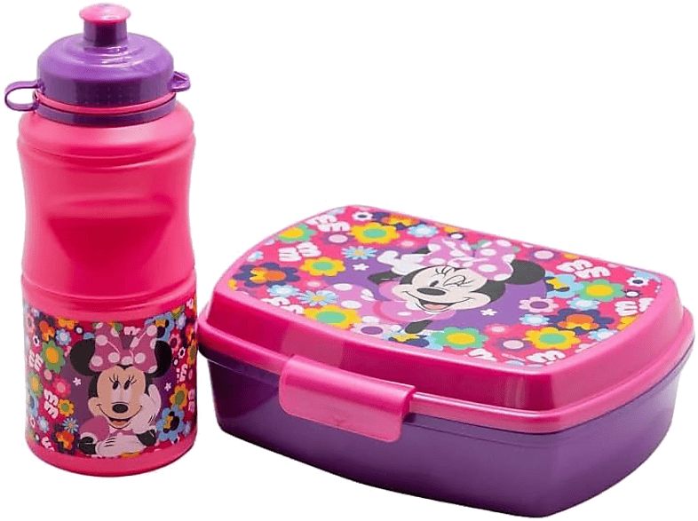 Sherwood Set de fiambrera rectangular y botella sport de Minnie 380 ml Plástico
