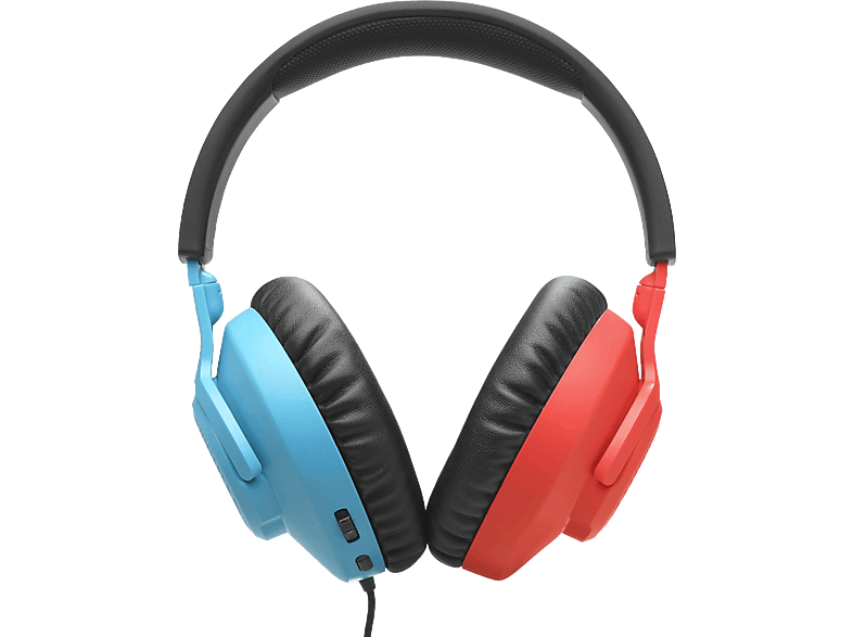 JBL Quantum 100N Circumaurales Diadema con cable Micrófono Rojo y azul