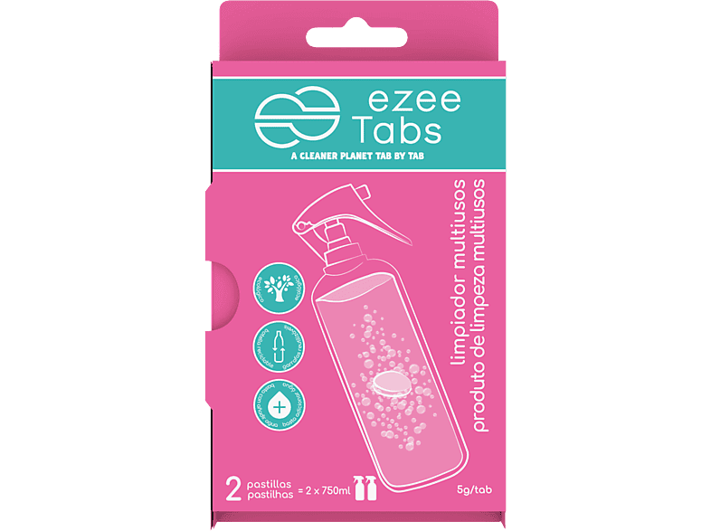 Ezeetabs Multiusos 2 pastillas 5 gr Aroma floral Rosa