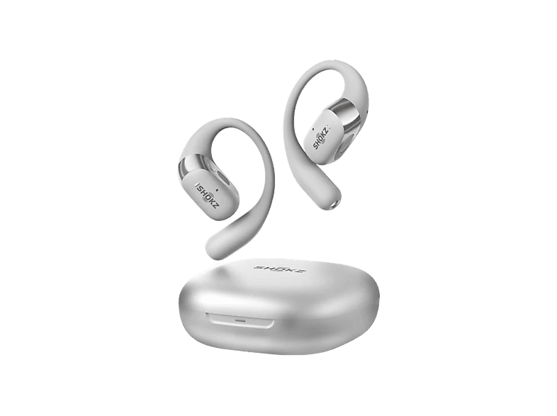 Shokz OpenFit 2+ 48h Autonomía Open-Ear Resistencia agua IP55 Micrófono con cancelación de ruido Dolby Audio Gris