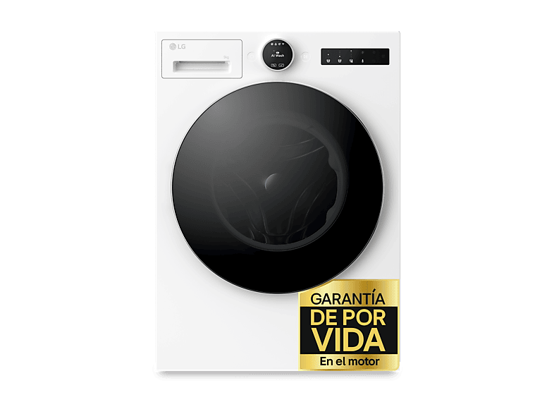 LG F4X9009TWCE 9 kg 1400 rpm 23 programas TurboWash™ 360° Selector LCD Clase A-60% Blanco