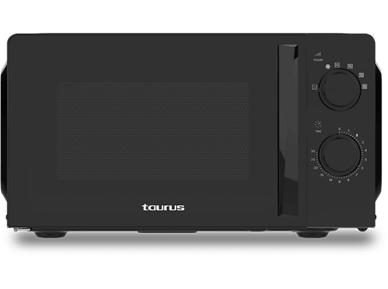 Taurus Ready Ver.II 700 W 900 W Grill  9 Niveles de Potencia 20l Temporizador 30 min Puerta de Cristal Black