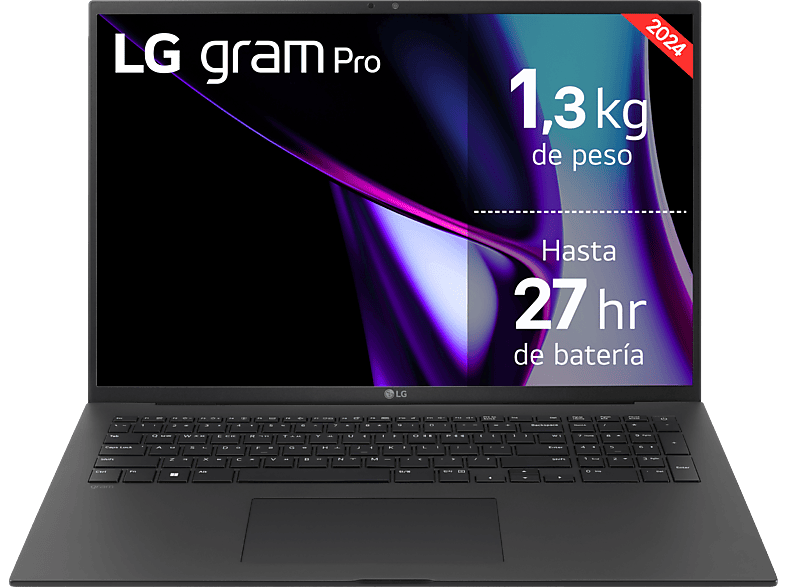 LG 17Z90SP-E.AD75B 17 WQXGA Intel® Evo™ Edition Core™ Ultra 7-155H 32 GB RAM 512 GB SSD GeForce RTX™ 3050 W11H Negro Obsidiana