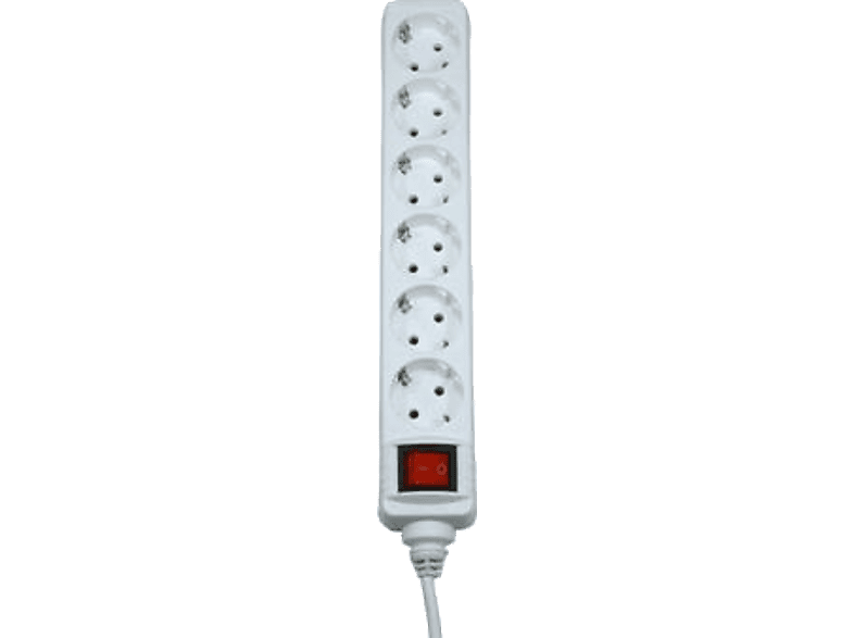 Hama 69223783 6 Enchufes Con Contacto a Tierra Interruptor On/Off Blanco
