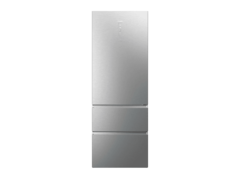 Haier HTW7720CNMM No Frost 200.6 cm Altura 486L 3 Puertas WiFi+Bluetooth Inox Platino
