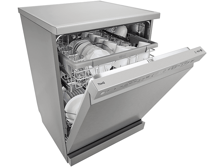 LG DF242FPS Independiente 14 programas Lavado a vapor 60 cm Inox antihuellas