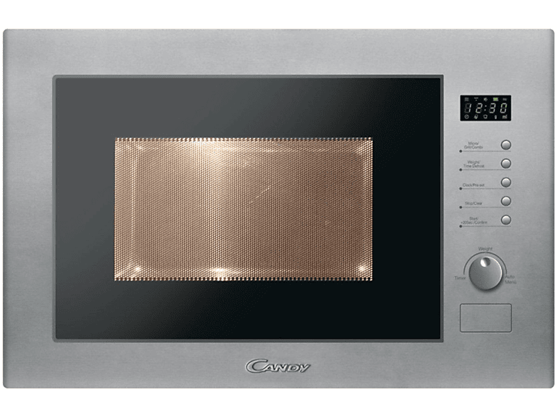 Candy MIC25GDFX Grill 900W 10 programas niveles 25l Sin marco Plato giratorio 31.5cm Inox