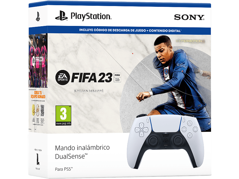 Sony PS5 DualSense™ Inalámbrico Blanco + Juego FIFA 23 (código de descarga)