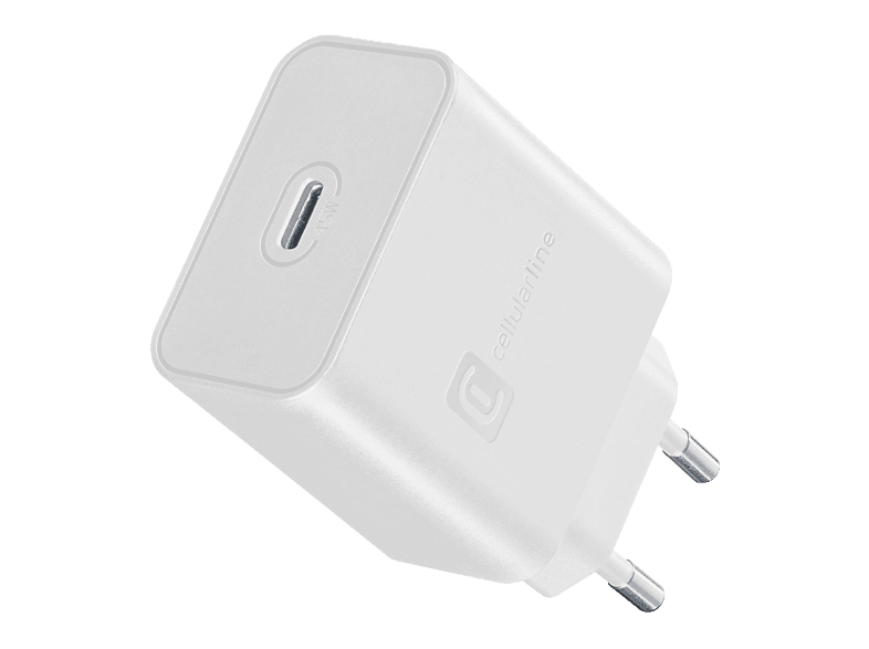 CellularLine ACHSMUSBC45W Universal 45W Puerto USB-C Carga Rápida Blanco