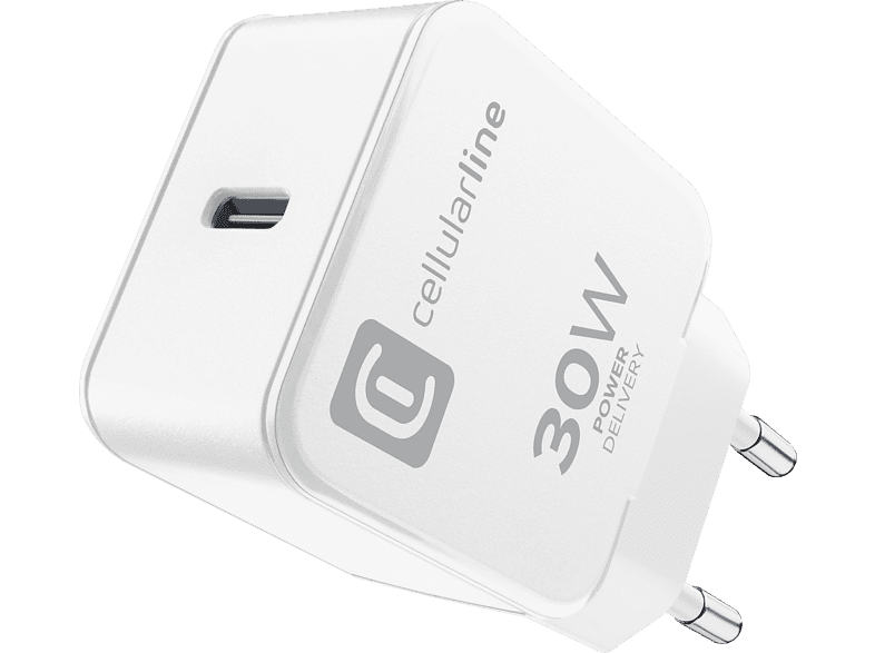 Cargador- CellularLine The one USB-C Para Apple 30 W Blanco