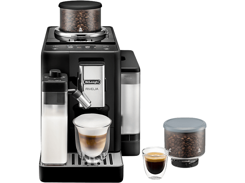 De'Longhi Rivelia EXAM440.55.B Molinillo integrado LatteCremaHot Depósito leche Táctil 16 recetas 19bar 1450W Negro