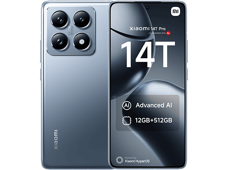 Xiaomi 14T Pro Azul Titanio 512 GB 12 GB RAM 6.67 1.5K Mediateck Dimensity 9300+ 5000 mAh Android-HyperOS