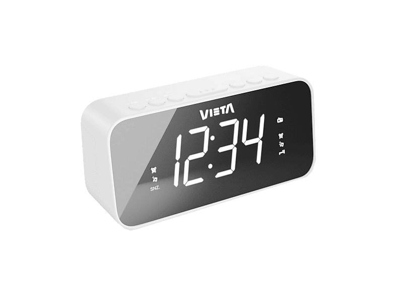 Vieta VH-AL300BK 6W FM Altavoz Incorporado Pantalla LED Cable/Pilas Blanco