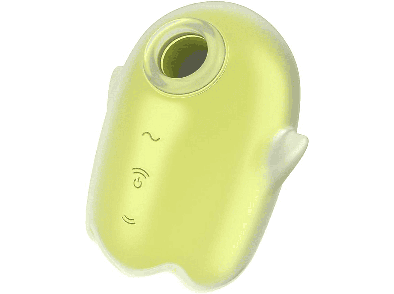 Satisfyer Glowing Ghost Silicona 11 Ondas de Presión 12 Programas de Vibración Brilla en la Oscuridad Amarillo