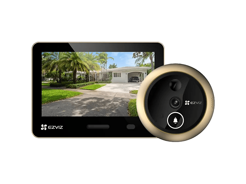Ezviz EP4 Resolución 4K Pantalla táctil 5.5 a color Detección forma humana y PIR impulsada por IA Dorado