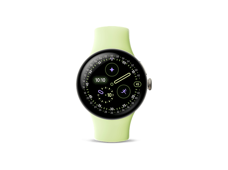 Google Pixel Watch 4 AMOLED 41 mm Correa S-L Aluminio 100% reciclado Con Gemini Oro/Verde lima