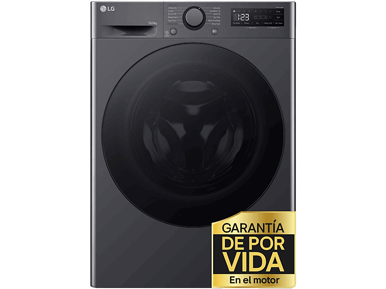 LG F4DR6010AGM Serie 600 10 kg / 6 kg 1400 rpm 12 programas AI Direct Drive™ TurboWash™360˚ Inox grafito antihuellas