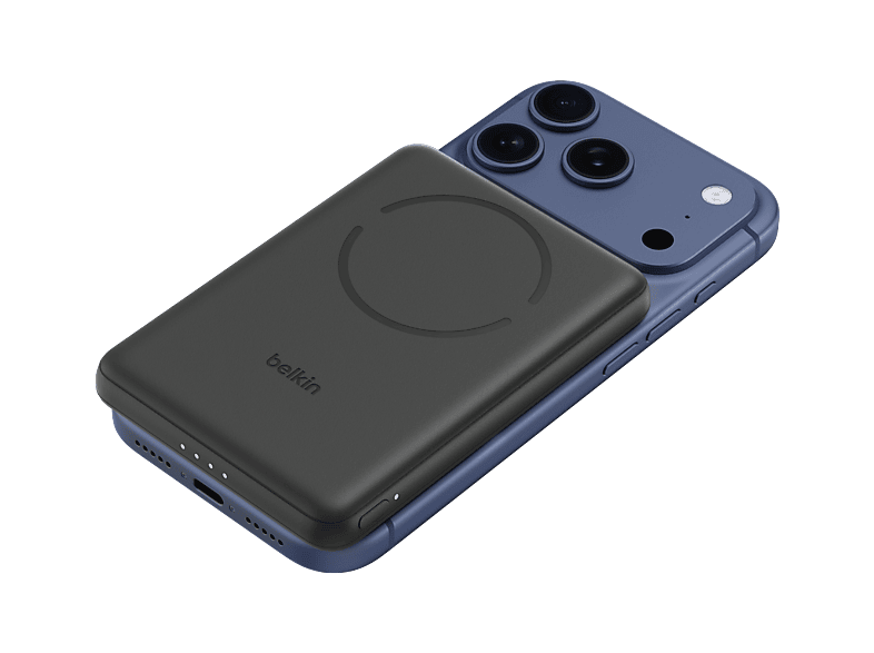 Belkin BBA012 USB-C 15 W Tecnología magnética Qi2 5000 mAh Negro