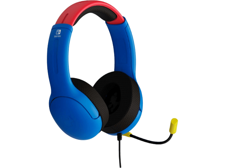PDP Airlite Level 40 Mario Nintendo Switch Con cable Micrófono Azul/Rojo