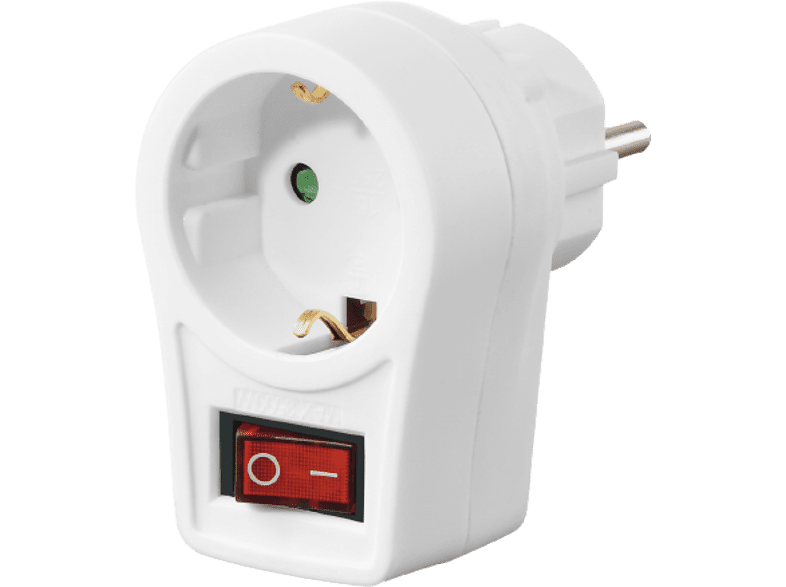 Hama 00223212 1 toma Con interruptor Blanco