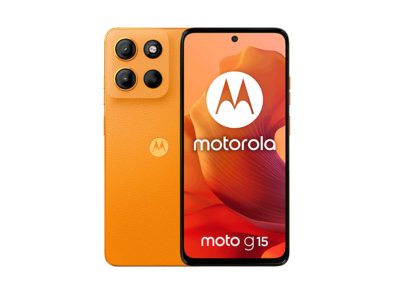 Motorola Moto g15 Naranja 128 GB 8 GB RAM 6.72 LCD MediaTek Helio G81 Full HD+ Cuero Vegano 5200 mAh