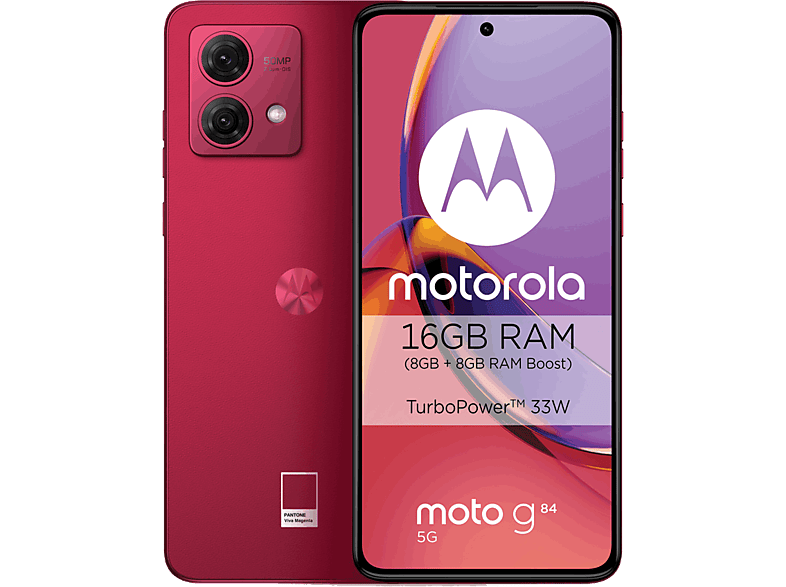 Motorola moto g84 5G Viva magenta 256 GB 8GB 6.5 Full HD+ POLED Qualcomm® Snapdragon™ 695 5G  5000 mAh