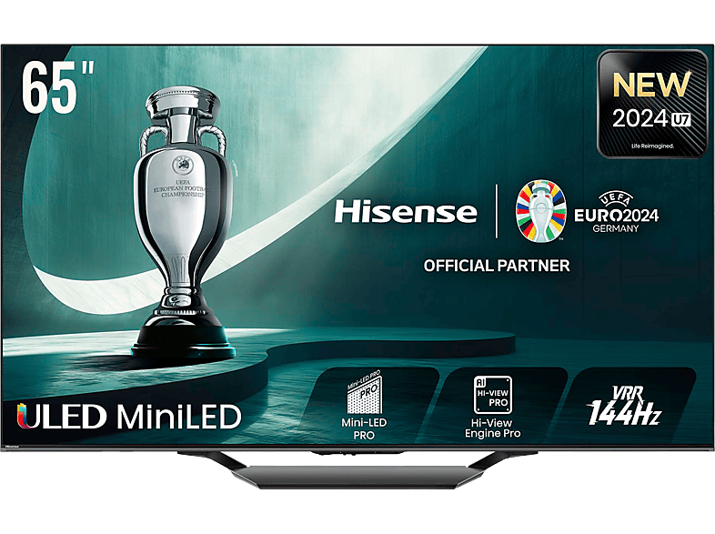 Hisense 65U7NQ UHD 4K Mini LED Smart TV Hi-View Dolby Atmos&Vision Imax IA Negro