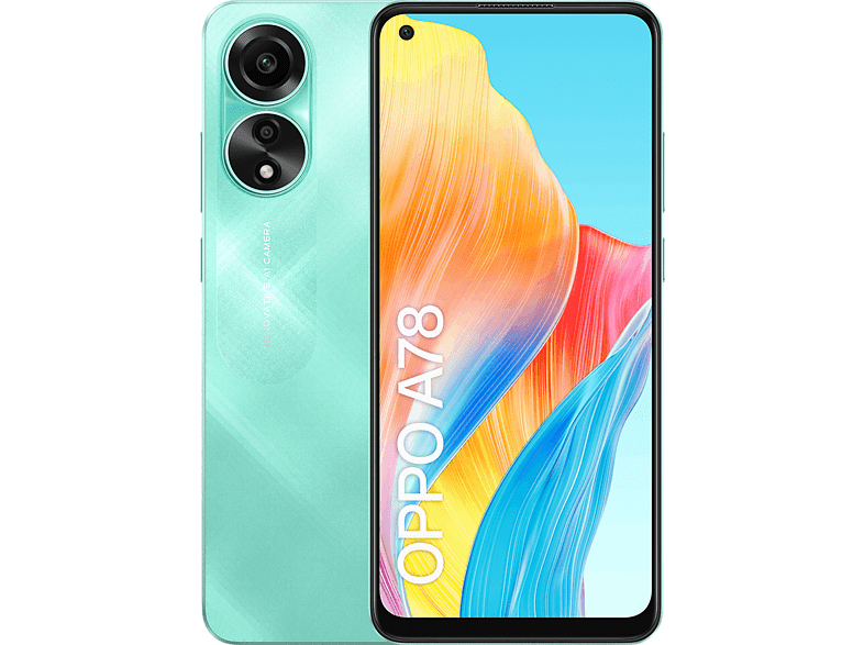 OPPO A78  4G Aqua Green 128 GB 8GB RAM 6.43 AMOLED FHD+ Qualcomm Snapdragon™ 680 5000 mAh Android