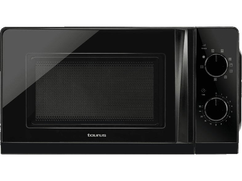 Taurus Ready Grill 20L 700W 9 niveles Descongela 3 funciones combinadas Control mecánico Luz Negro