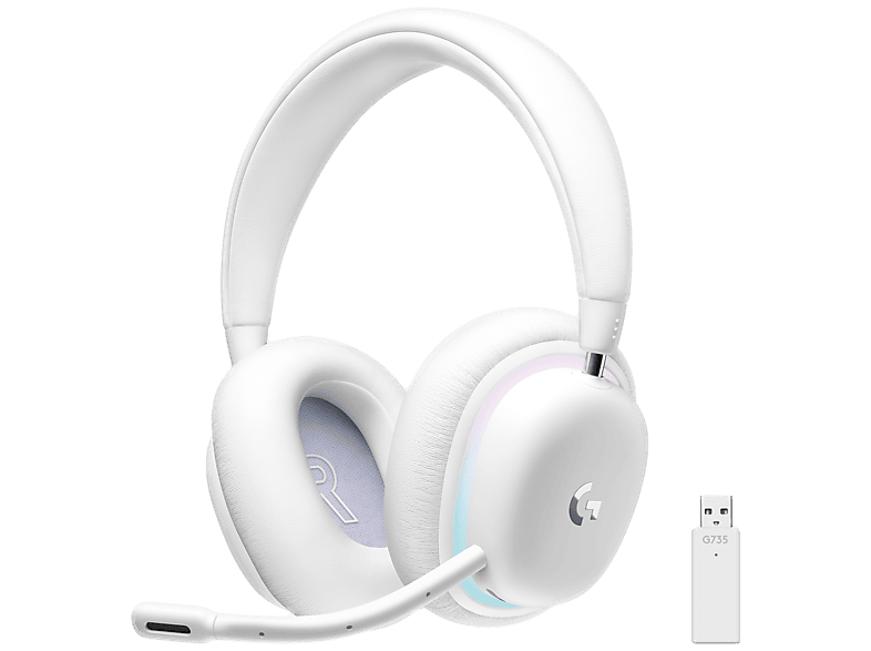 Logitech G G735 Aurora Collection Inalámbricos Bluetooth Lightspeed Lightsync RGB PC Móvil Blanco
