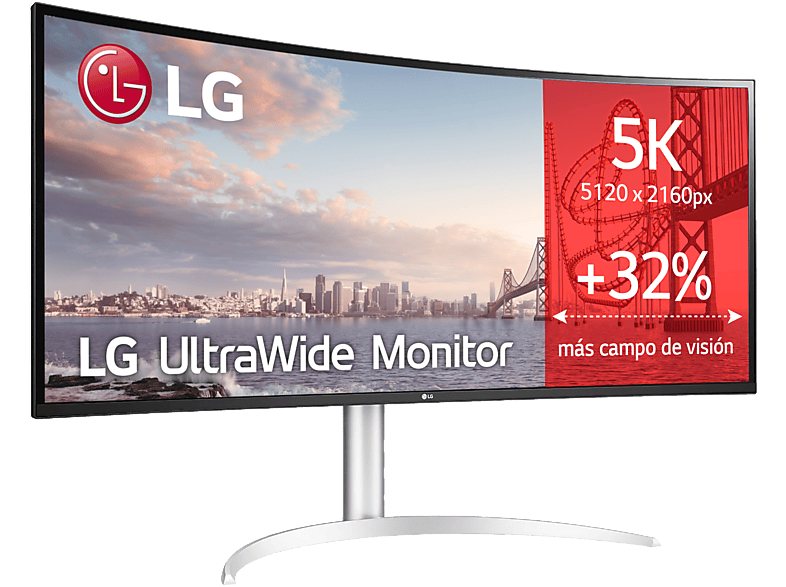 LG 40WP95CP 39.7 5.120 x 2.160 píxeles 5 ms 72 Hz HDMI x2 DisplayPort x2 Blanco