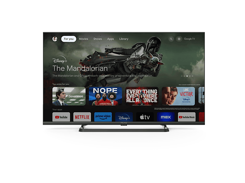 Peaq PTV 40GF-5024C Full-HD Google TV Smart TV HDR10 Dolby Audio Negro