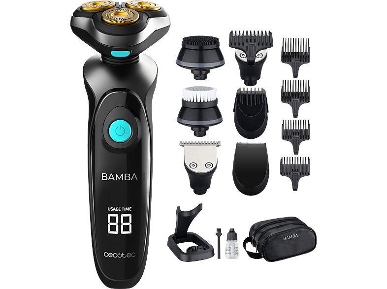 Cecotec Bamba PrecisionCare TwistGroom 10in1 Multiusos 4 niveles 10 accesorios 80 min Waterproof Negro