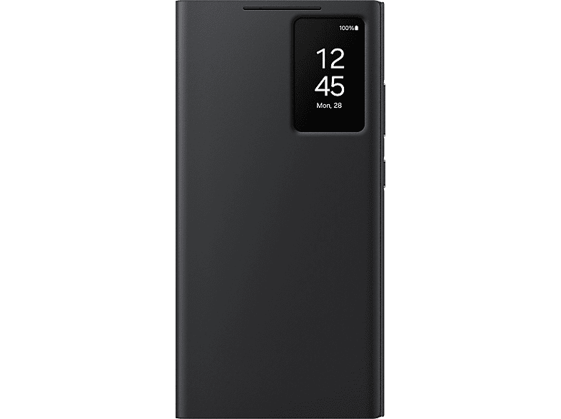 Samsung Para Galaxy S24 Ultra Tapa de libro Smart Clear View Wallet Negro