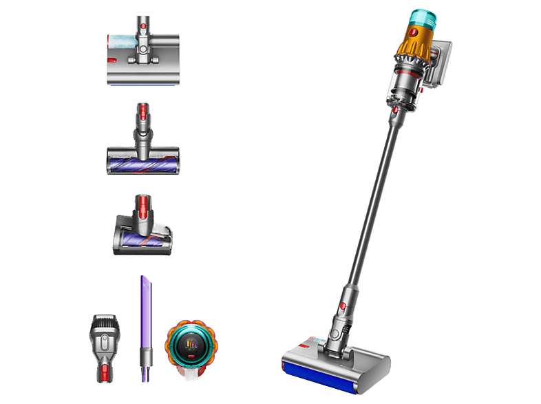 Dyson V12s Detect™ Slim Submarine Friegasuelos Potencia succión 140 AW Autonomía 60 min Accesorios incluídos Níquel