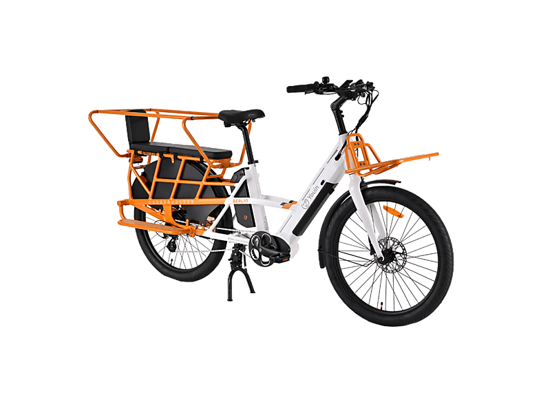 Youin Berlin Motor Central 250 W Par Motor de 57 Nm 25 km/h Autonomía hasta 125 km Ruedas de 26” Blanco/Naranja