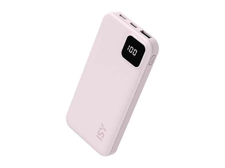 ISY IPP-10001-BK 10000 mAh USB-A y USB-C Rosa