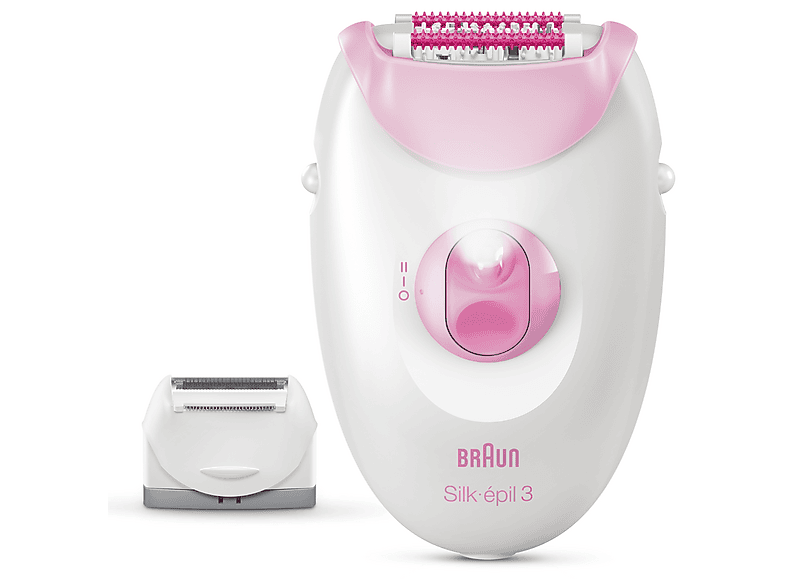 Braun Silk·épil 3 3-031 Depiladora de arranque con cable Piel suave duradera Cabezal rasuradora Rosa