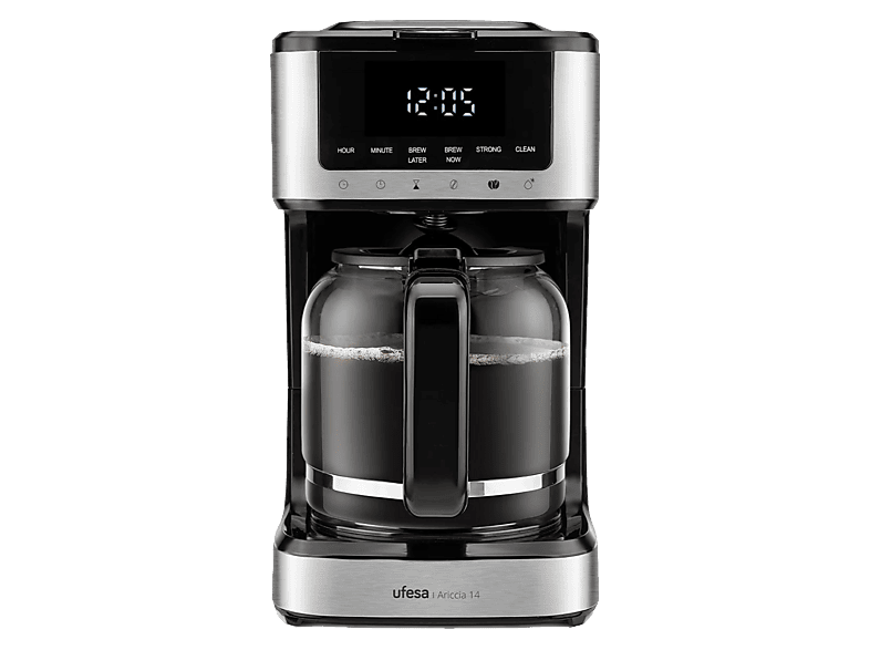 Ufesa Ariccia 14 900 W 1.8 l 14 tazas Negro y Plata
