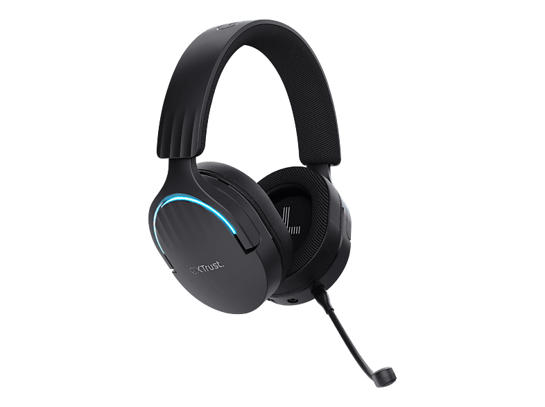 Trust GXT 491 Circumaurales Bluetooth Con micrófono Iluminación RGB Negro