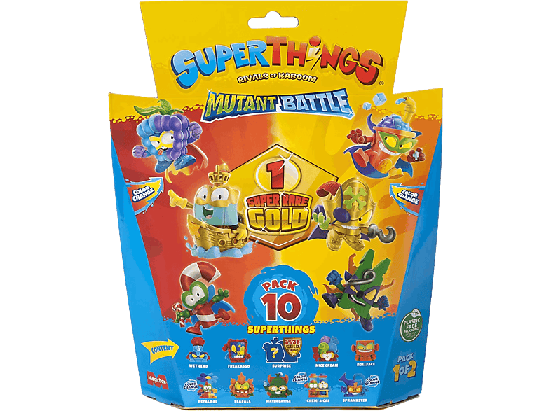 MagicBox Pack 10 Superthings Mutant Battle Figura aleatoria Multicolor