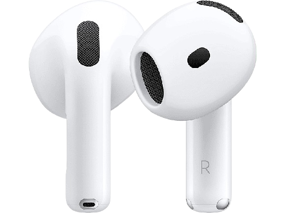 Apple AirPods 4 con Cancelación Activa de Ruido (2024 4ª gen) Inalámbricos Bluetooth® Estuche de carga inalámbrico Chip H2 Siri USB-C Blanco