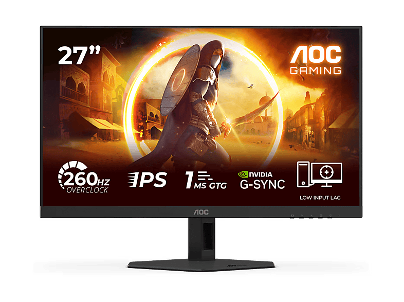 AOC 27G4ZR 27 Full-HD 260 Hz 1 ms GtG 0.3 ms MPRT Fast IPS Adaptive Sync Compatible HDCP Negro