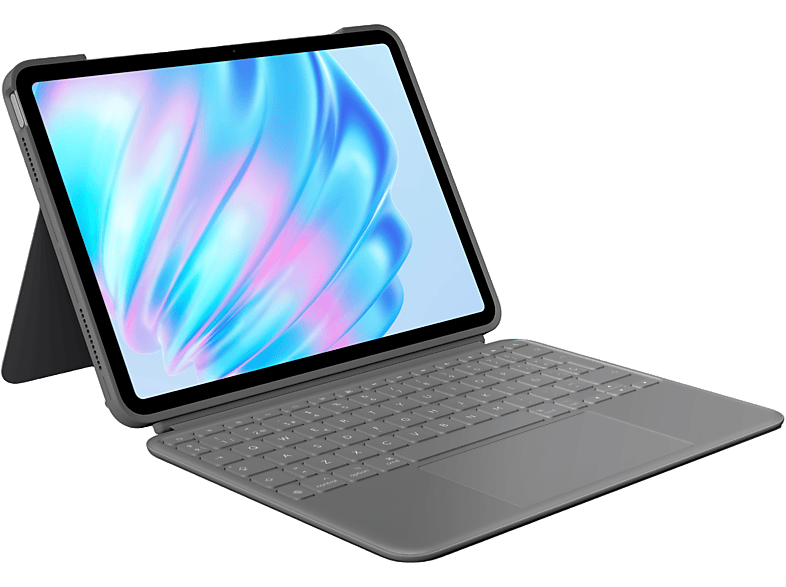 Logitech Combo Touch para iPad Air 11 pulgadas Teclado extraíble Accesos directos 4 modos de uso Smart Connector Gris