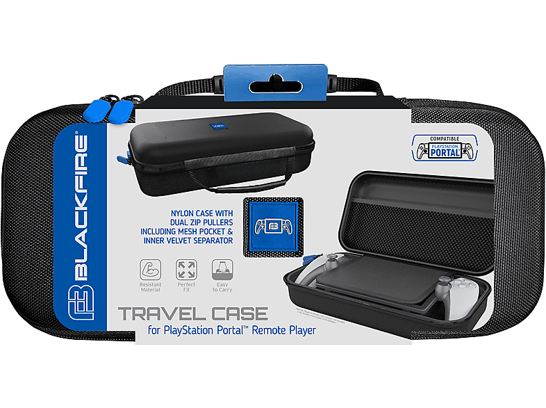 Ardistel BLACKFIRE® Nylon Travel Case Para PS5 Portal Remote Player Negro
